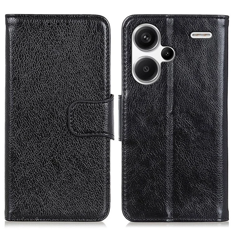 Per Xiaomi Redmi Note 13 Pro+ 5G Case Nappa Texture Split Leather Phone Shell - Nero