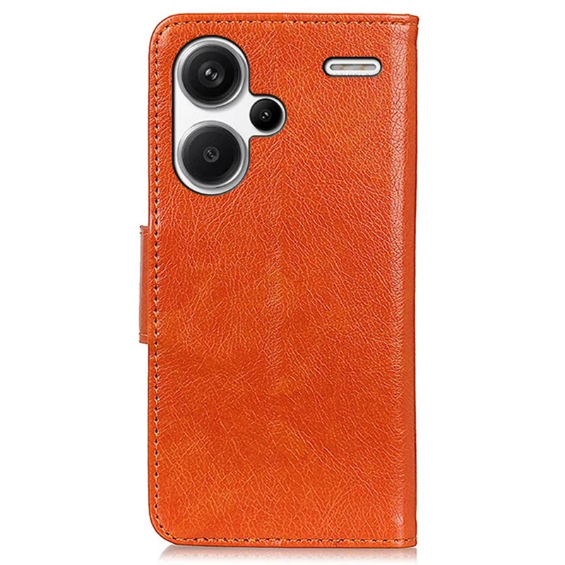 Étui pour Xiaomi Redmi Note 13 Pro+ 5G en cuir synthétique texturé Nappa - Orange