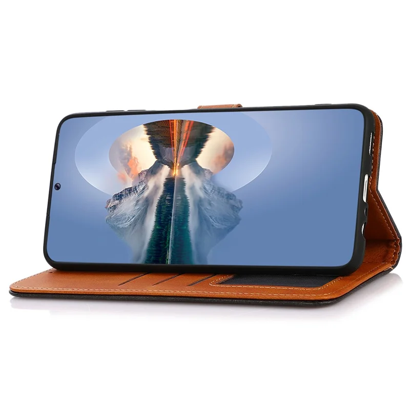 KHAZNEH Obudowa na telefon komórkowy Xiaomi Redmi Note 13 Pro+ 5G, etui z syntetycznej skóry PU - Niebieski