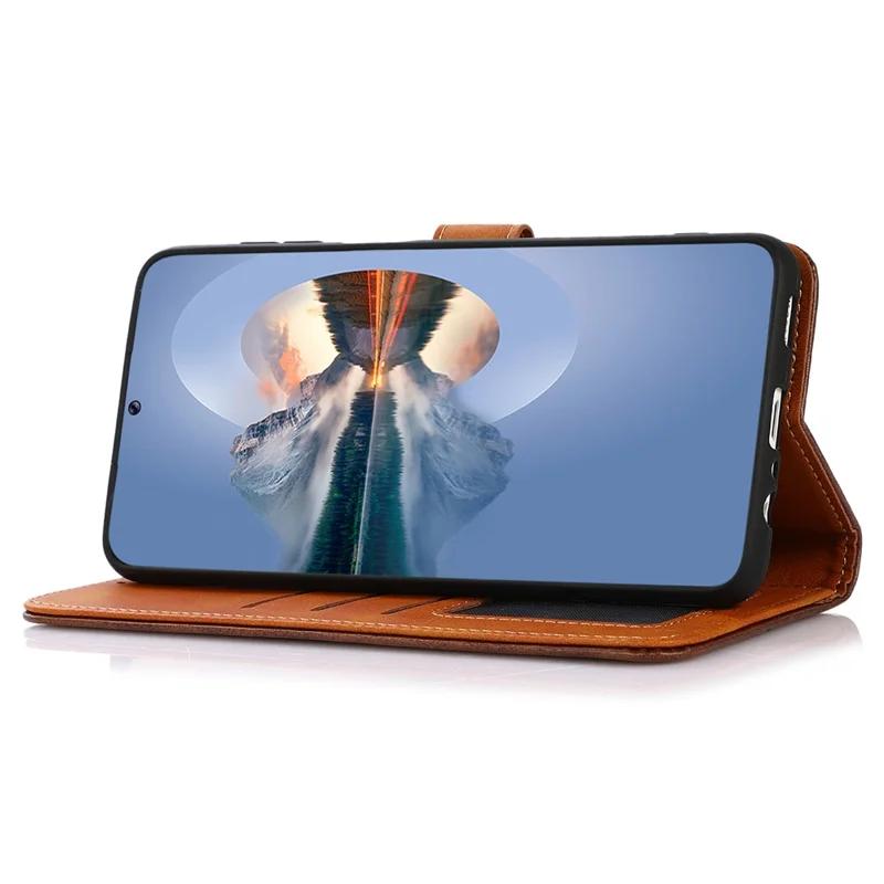 KHAZNEH For Xiaomi Redmi Note 13 Pro+ 5G Cell Phone Case PU Leather Phone Cover Shell - Rose Gold