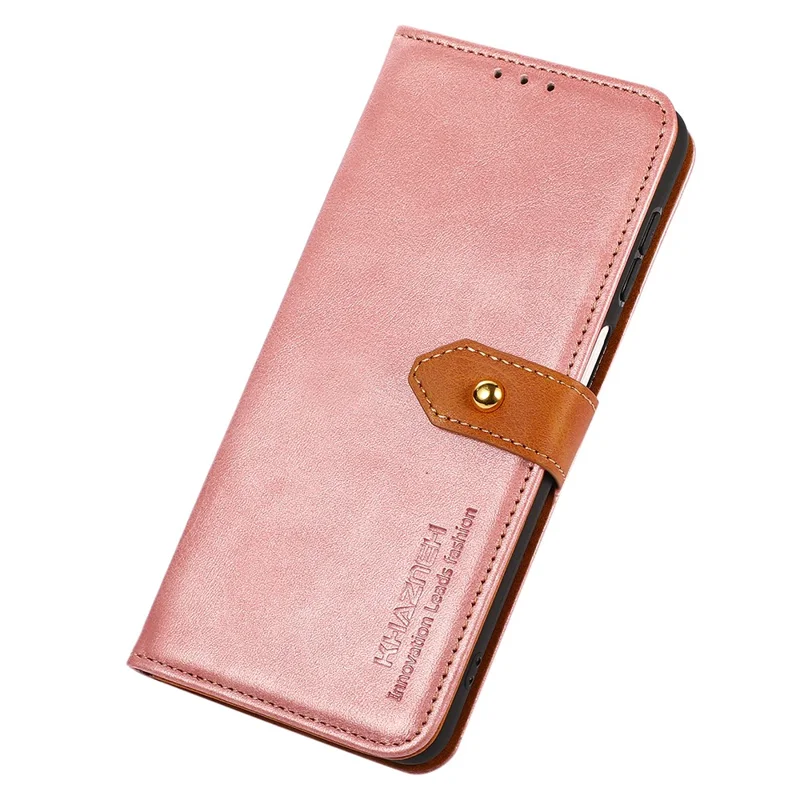 KHAZNEH For Xiaomi Redmi Note 13 Pro+ 5G Cell Phone Case PU Leather Phone Cover Shell - Rose Gold