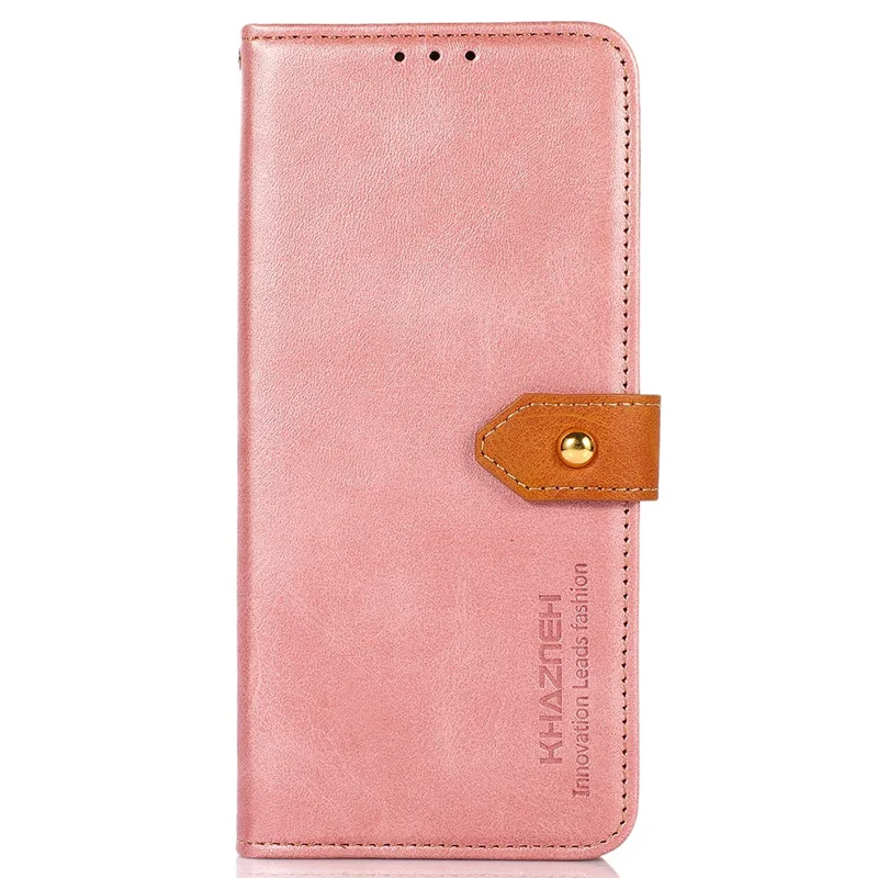 KHAZNEH For Xiaomi Redmi Note 13 Pro+ 5G Cell Phone Case PU Leather Phone Cover Shell - Rose Gold