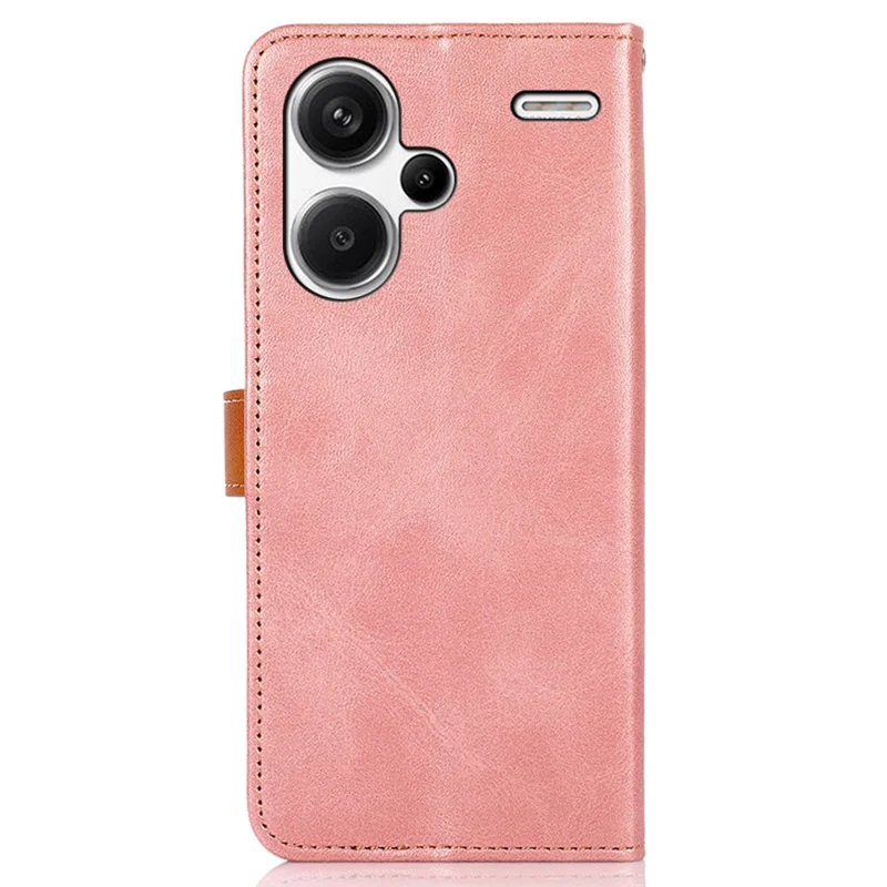 KHAZNEH For Xiaomi Redmi Note 13 Pro+ 5G Cell Phone Case PU Leather Phone Cover Shell - Rose Gold