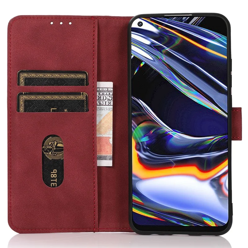 KHAZNEH For Xiaomi Redmi Note 13 Pro+ 5G Cell Phone Case Anti-scratch PU Leather Flip Cover - Red