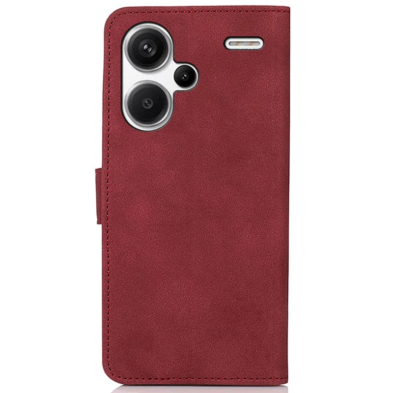 KHAZNEH For Xiaomi Redmi Note 13 Pro+ 5G Cell Phone Case Anti-scratch PU Leather Flip Cover - Red