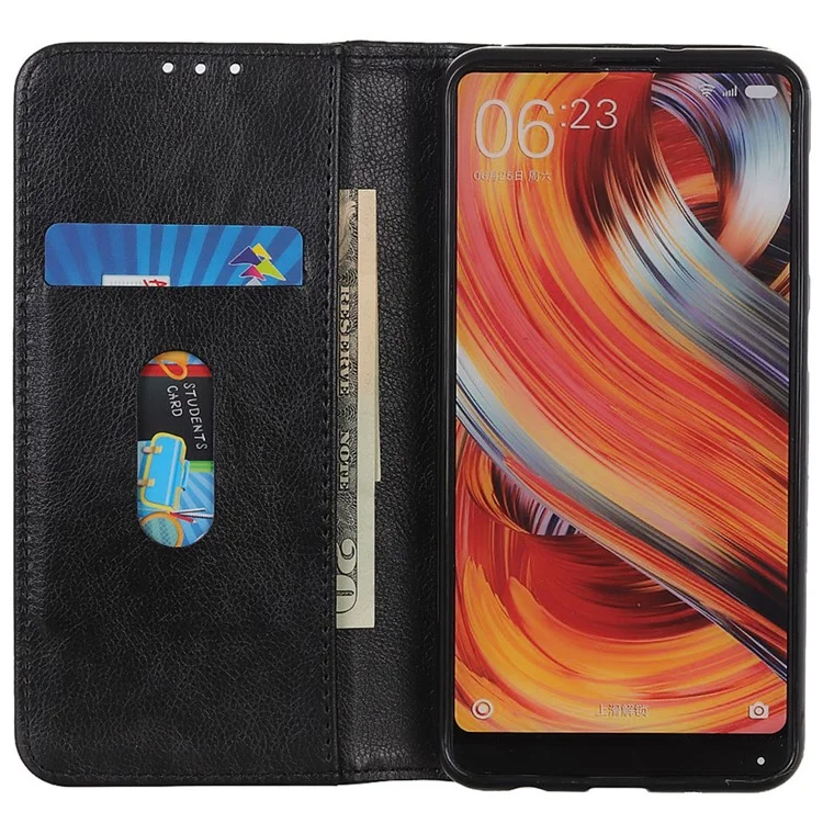 Para Xiaomi Redmi Note 13 Pro+ 5G Caso Dobrável Stand Split Leather Cell Phone Cover - Preto