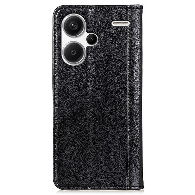 Para Xiaomi Redmi Note 13 Pro+ 5G Caso Dobrável Stand Split Leather Cell Phone Cover - Preto