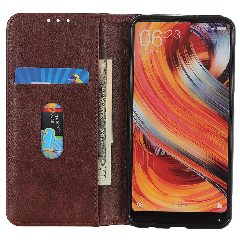 Чехол для Xiaomi Redmi Note 13 Pro+ 5G, раскладушка с подставкой, из искусственной кожи, коричневый цвет