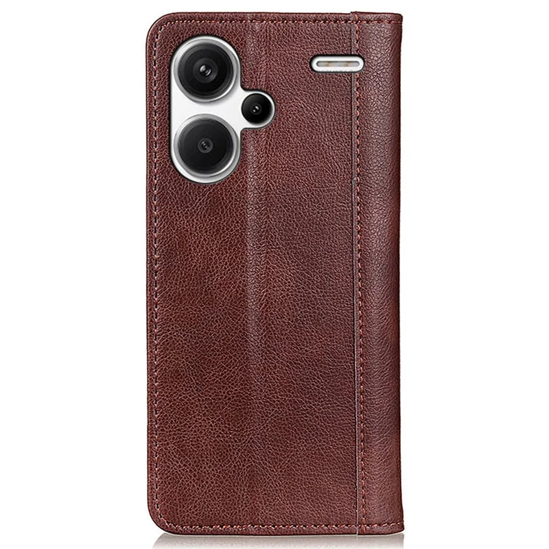 Чехол для Xiaomi Redmi Note 13 Pro+ 5G, раскладушка с подставкой, из искусственной кожи, коричневый цвет