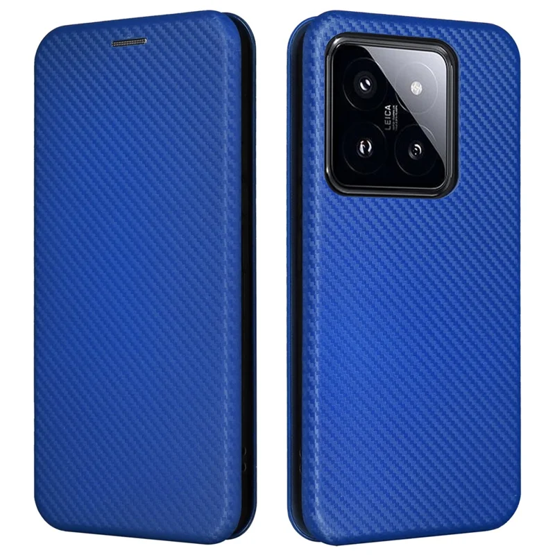 For Xiaomi 14 Pro Case Card Holder Stand TPU + PU Leather Cell Phone Cover - Blue