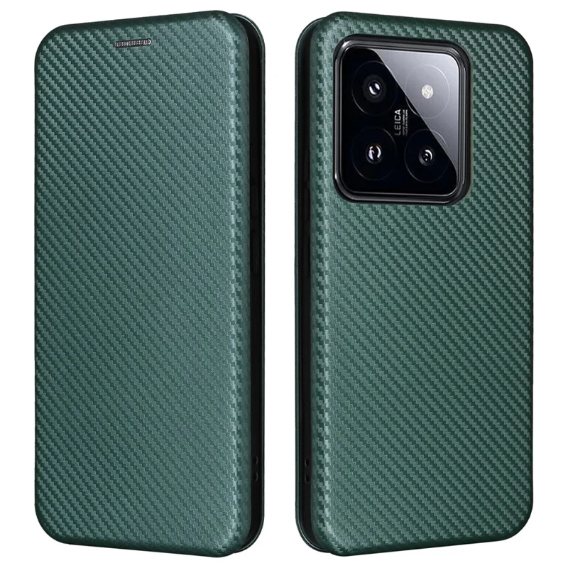 For Xiaomi 14 Pro Case Card Holder Stand TPU + PU Leather Cell Phone Cover - Green