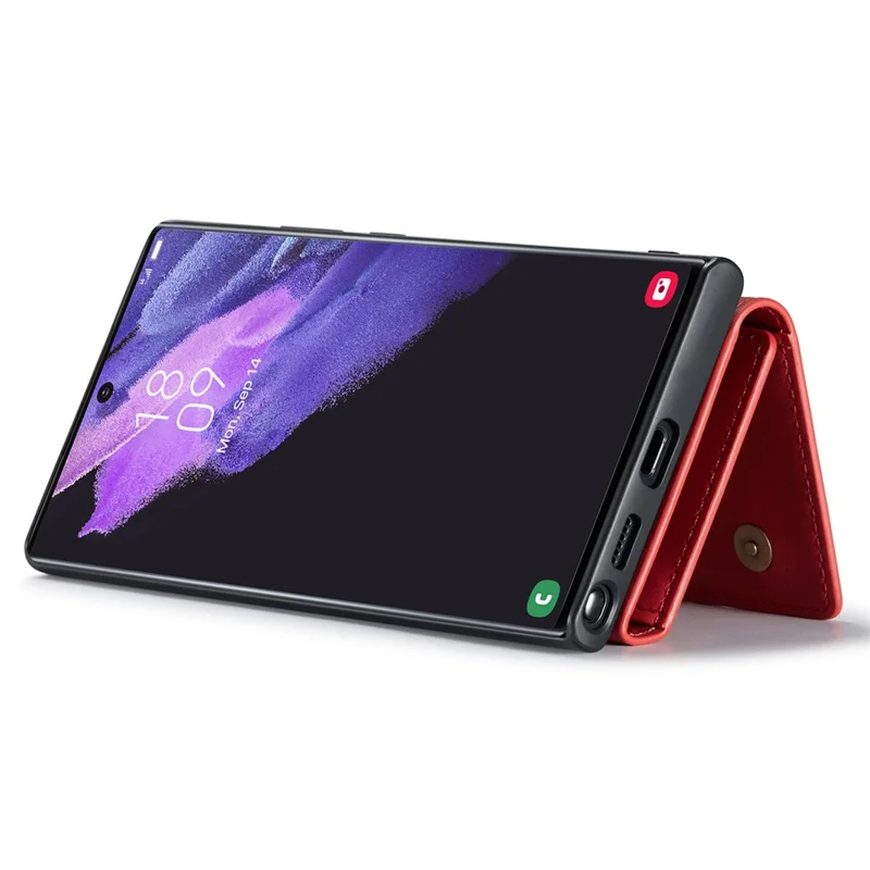 DG.MING M1 Series for Samsung Galaxy S24 Ultra Case Detachable Wallet Phone Cover - Red