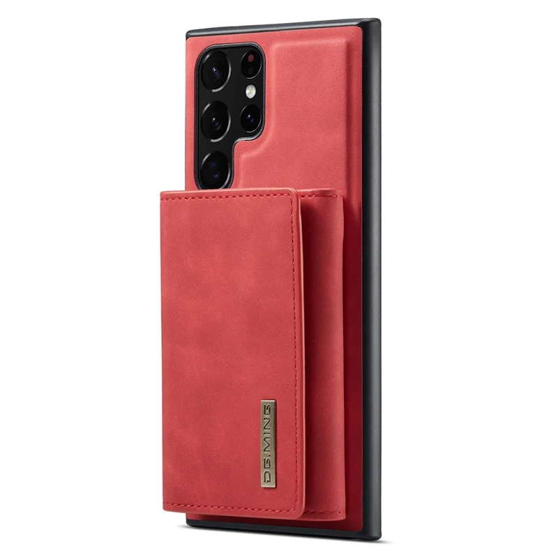 DG.MING M1 Series for Samsung Galaxy S24 Ultra Case Detachable Wallet Phone Cover - Red