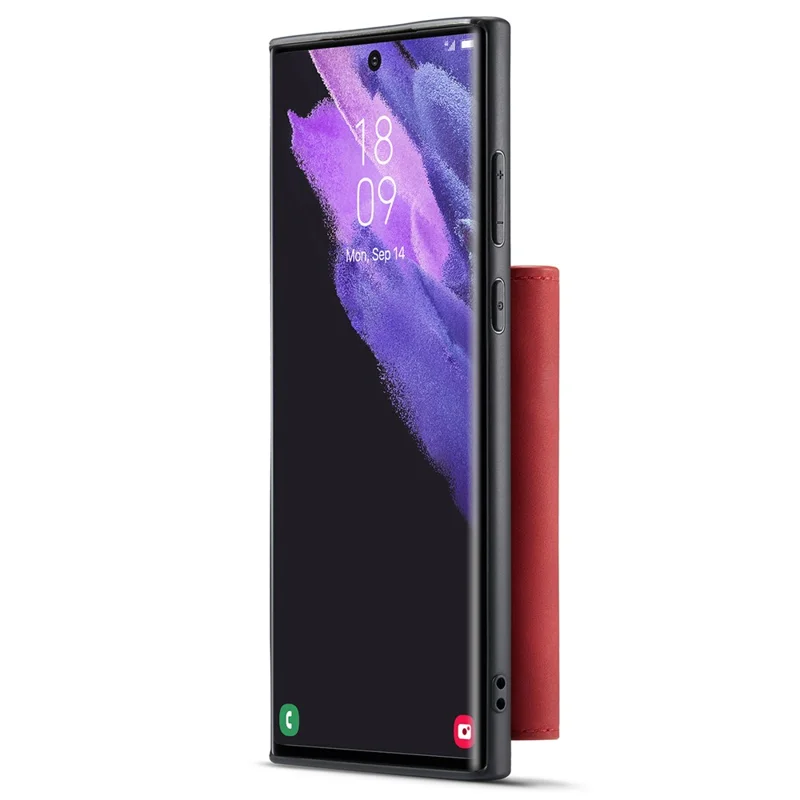 DG.MING M1 Series for Samsung Galaxy S24 Ultra Case Detachable Wallet Phone Cover - Red