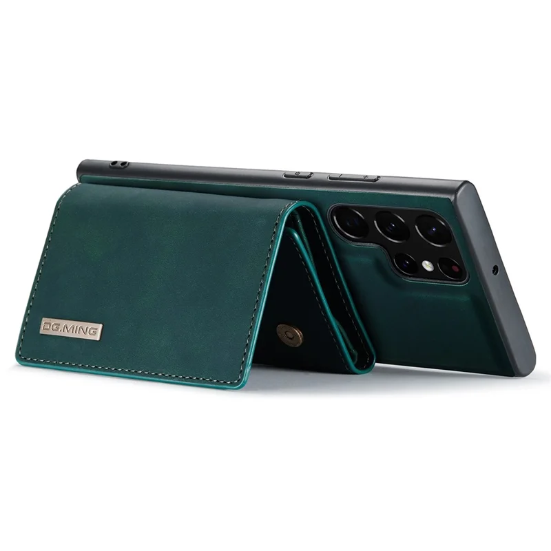 DG.MING M1 Series for Samsung Galaxy S24 Ultra Case Detachable Wallet Phone Cover - Green