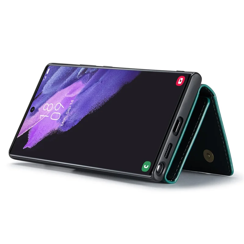 DG.MING M1 Series for Samsung Galaxy S24 Ultra Case Detachable Wallet Phone Cover - Green