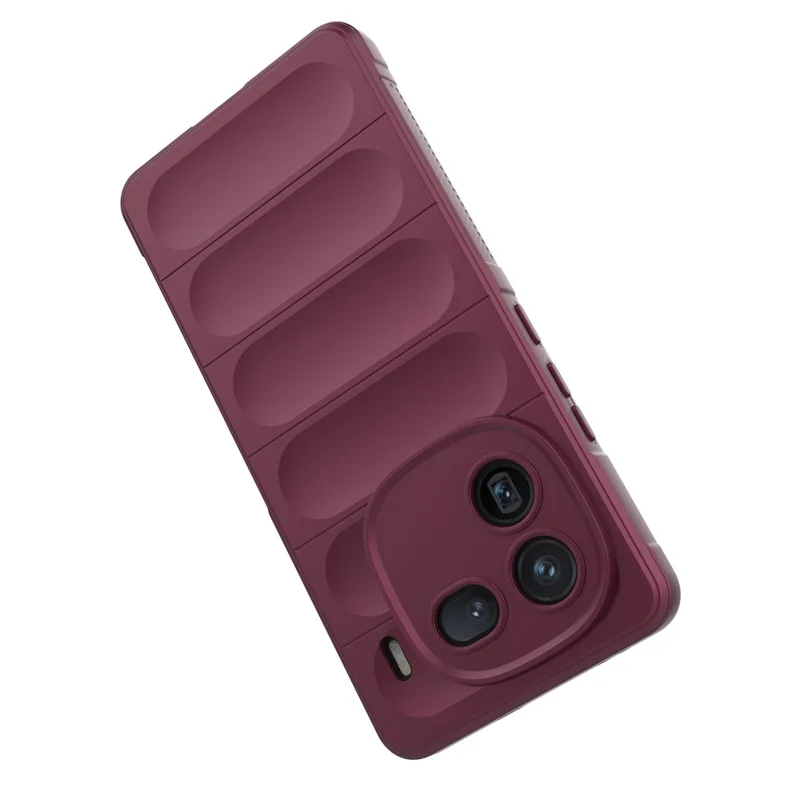 For vivo iQOO 12 5G Cell Phone Cases Soft TPU Protective Back Cover - Wine Red