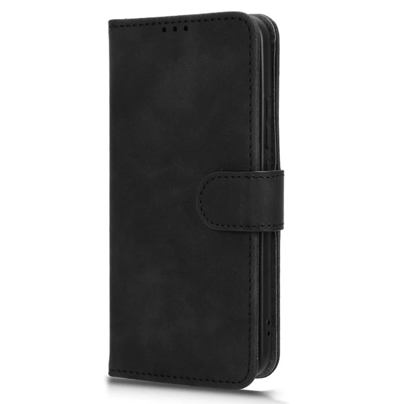 For Xiaomi 14 Cell Phone Case Skin-touch Stand Leather Wallet Cover - Black