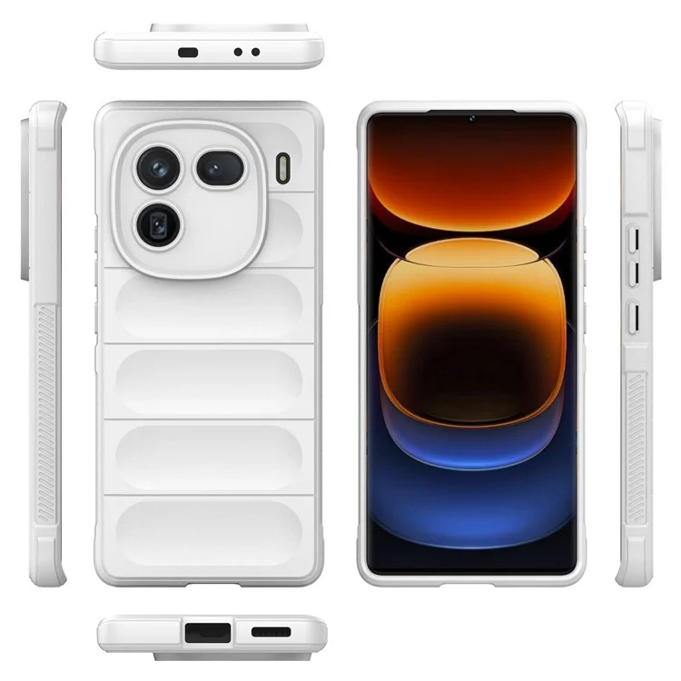 For vivo iQOO 12 Pro 5G Phone Case Soft TPU Protective Back Cover - White