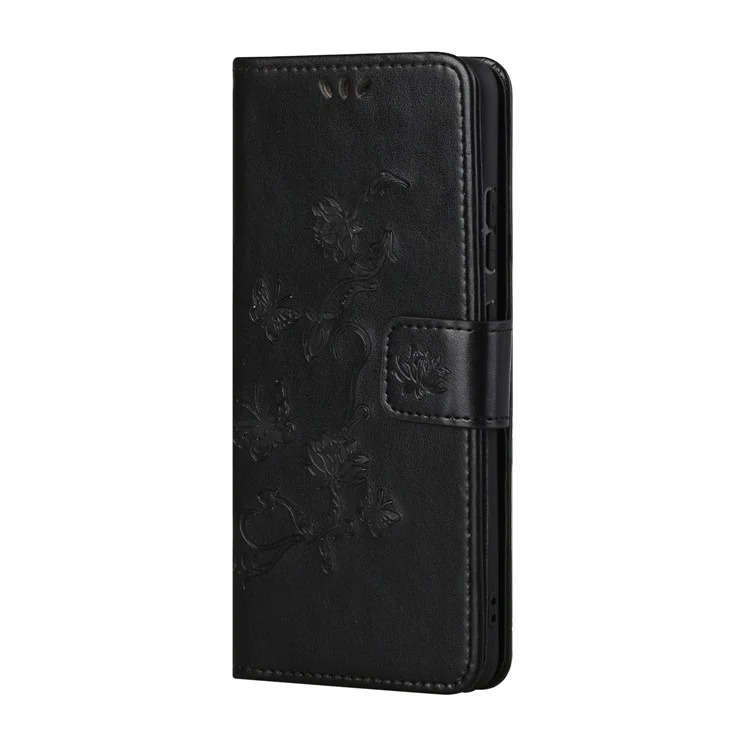 Étui portefeuille en cuir PU avec motif imprimé pour téléphone portable Google Pixel 8a - Noir