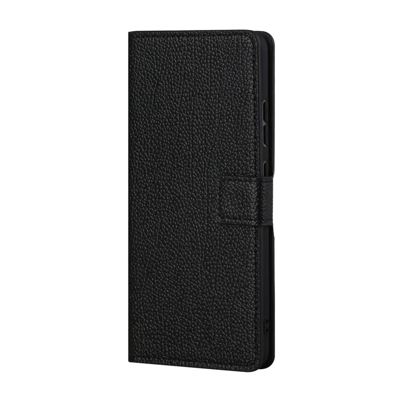 For Google Pixel 8a Cell Phone Case Litchi Texture PU Leather Anti-drop Cover with Wallet - Black