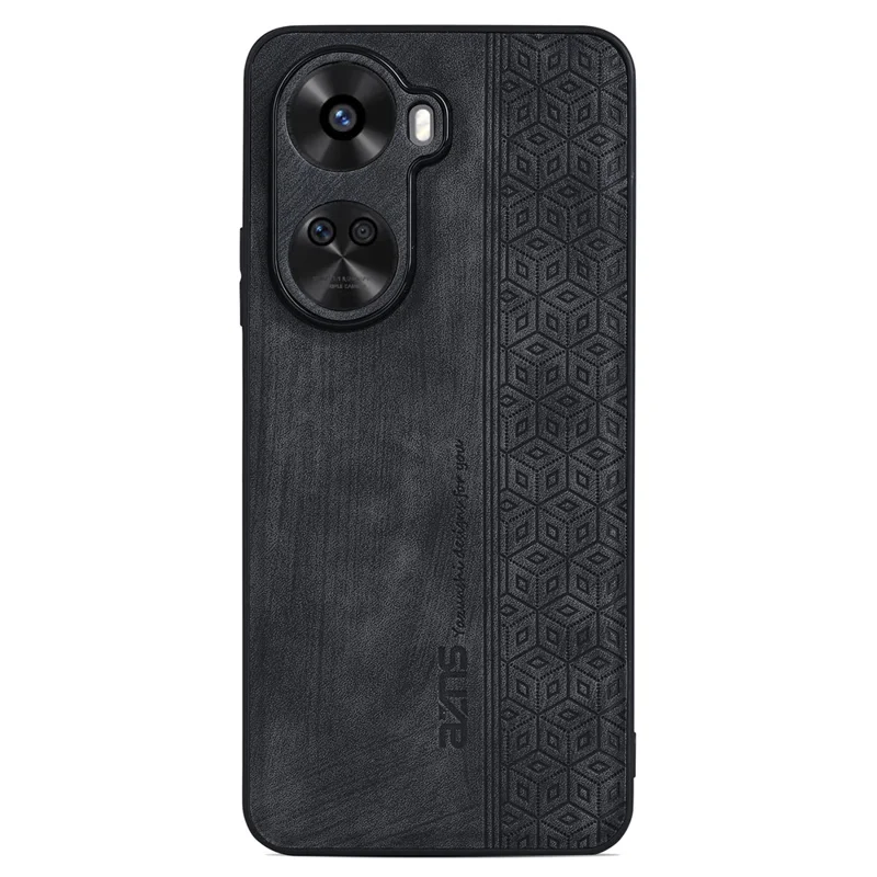 كفر AZNS لهاتف Huawei nova 11 SE / nova 12 SE 4G مصنوع من جلد البولي يوريثان المطبوع + TPU، غطاء خلفي للهاتف - أسود