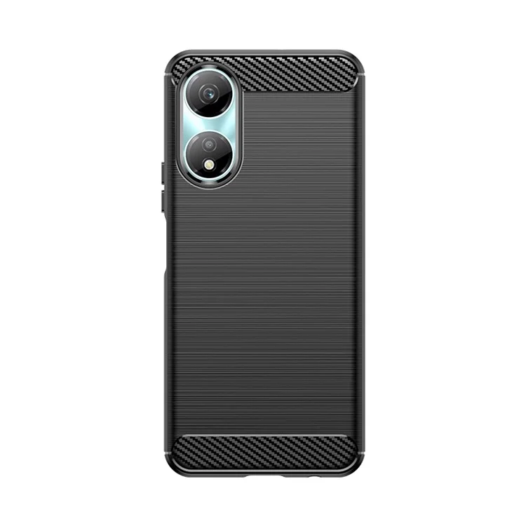 For Honor X5 Plus / Huawei Enjoy 40C 5G / Enjoy 40 / Enjoy 40s Funda de teléfono con textura de fibra de carbono - Negro