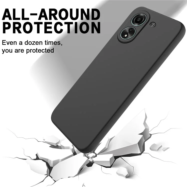 Para Xiaomi Redmi 13C 4G / Poco C65 4G Carcasa Forro Suave Silicona Líquida Funda Ajustada con Correa - Negro
