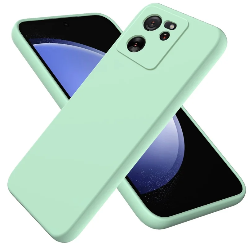 For Xiaomi 13T Pro / 13T / Redmi K60 Ultra Case Soft Lining Liquid Silicone Phone Covering Shell with Strap - Green