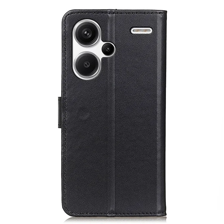 Для Xiaomi Redmi Note 13 Pro+ 5G Чехол PU Кожаный Складной Подставка Сотовый Телефон Крышка - Черный