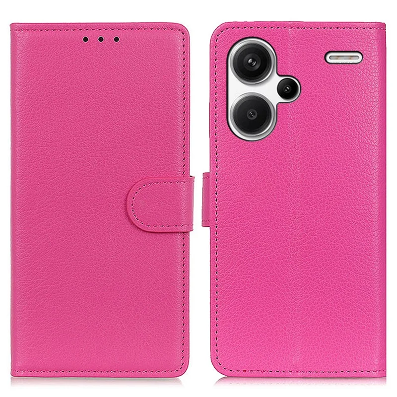 Étui pour téléphone portable Xiaomi Redmi Note 13 Pro+ 5G, étui portefeuille en cuir résistant aux chutes - Rose