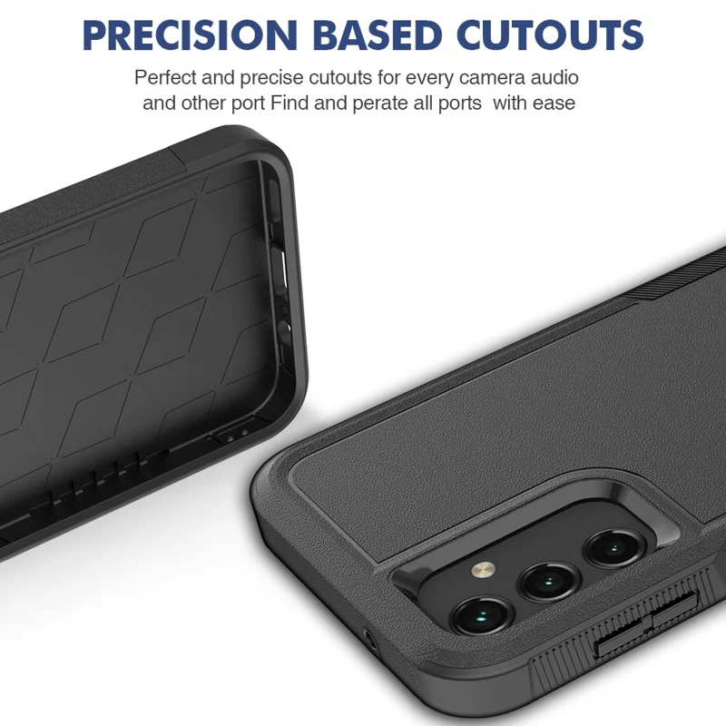 Pour Samsung Galaxy A14 5G / A14 4G Cover PC+TPU Coque de téléphone antichoc - Noir