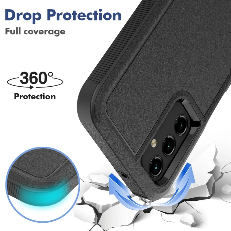 Pour Samsung Galaxy A14 5G / A14 4G Cover PC+TPU Coque de téléphone antichoc - Noir