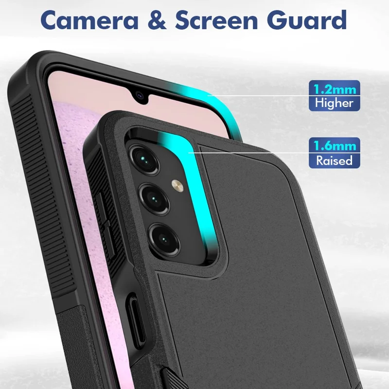 Pour Samsung Galaxy A14 5G / A14 4G Cover PC+TPU Coque de téléphone antichoc - Noir