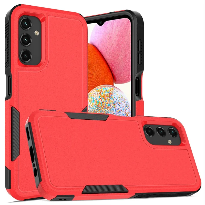 For Samsung Galaxy A14 5G / A14 4G Cover PC+TPU Shockproof Cell Phone Case - Red