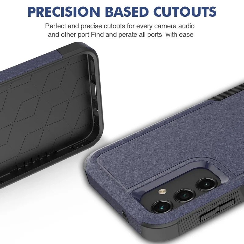 For Samsung Galaxy A14 5G / A14 4G Cover PC+TPU Shockproof Cell Phone Case - Dark Blue