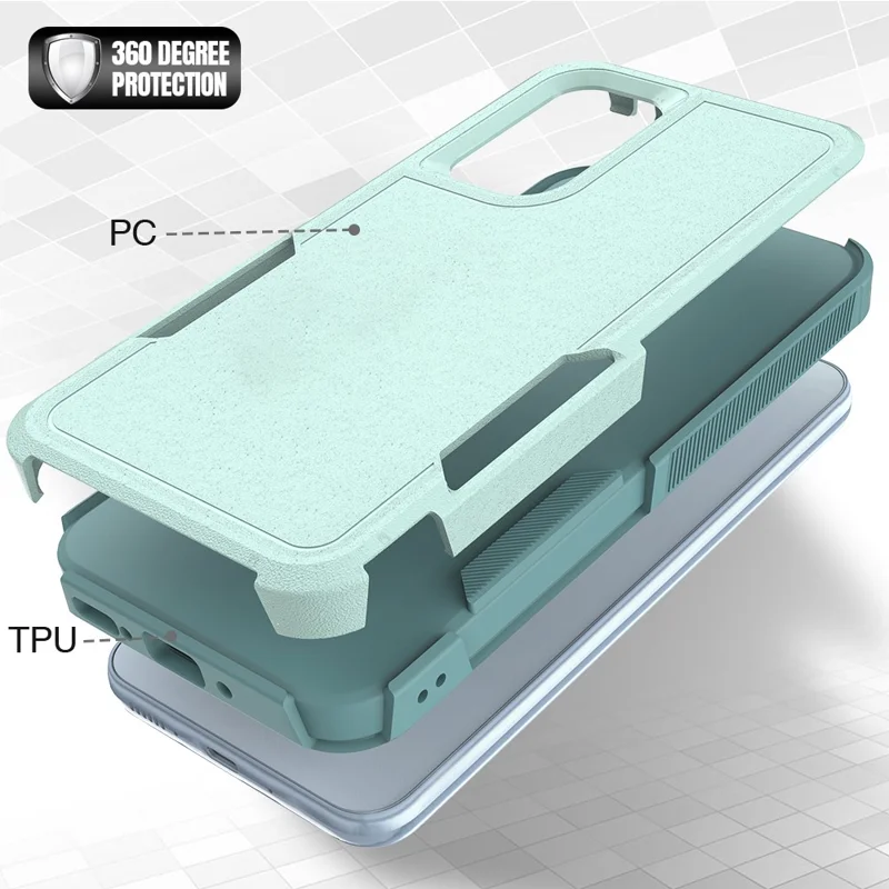 For Samsung Galaxy A54 5G Cell Phone Case PC+TPU Drop Protection Cover - Mint Green