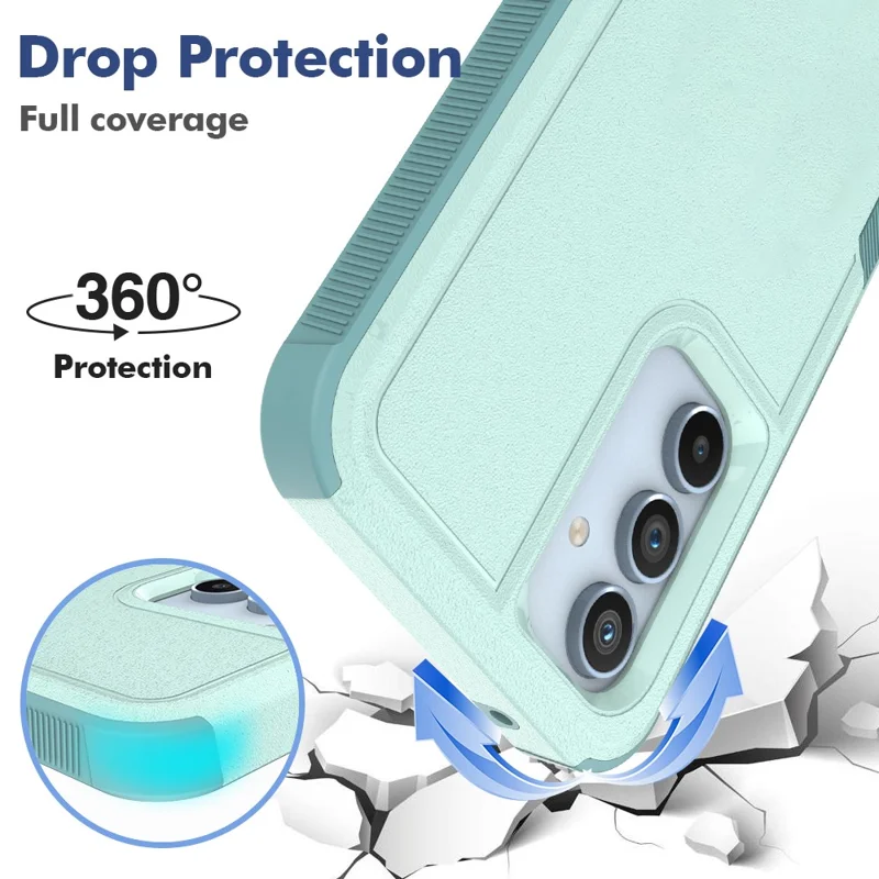 For Samsung Galaxy A54 5G Cell Phone Case PC+TPU Drop Protection Cover - Mint Green