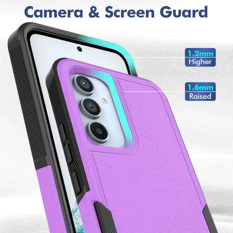 For Samsung Galaxy A54 5G Cell Phone Case PC+TPU Drop Protection Cover - Purple