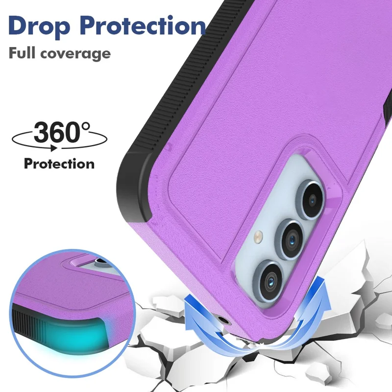 For Samsung Galaxy A54 5G Cell Phone Case PC+TPU Drop Protection Cover - Purple