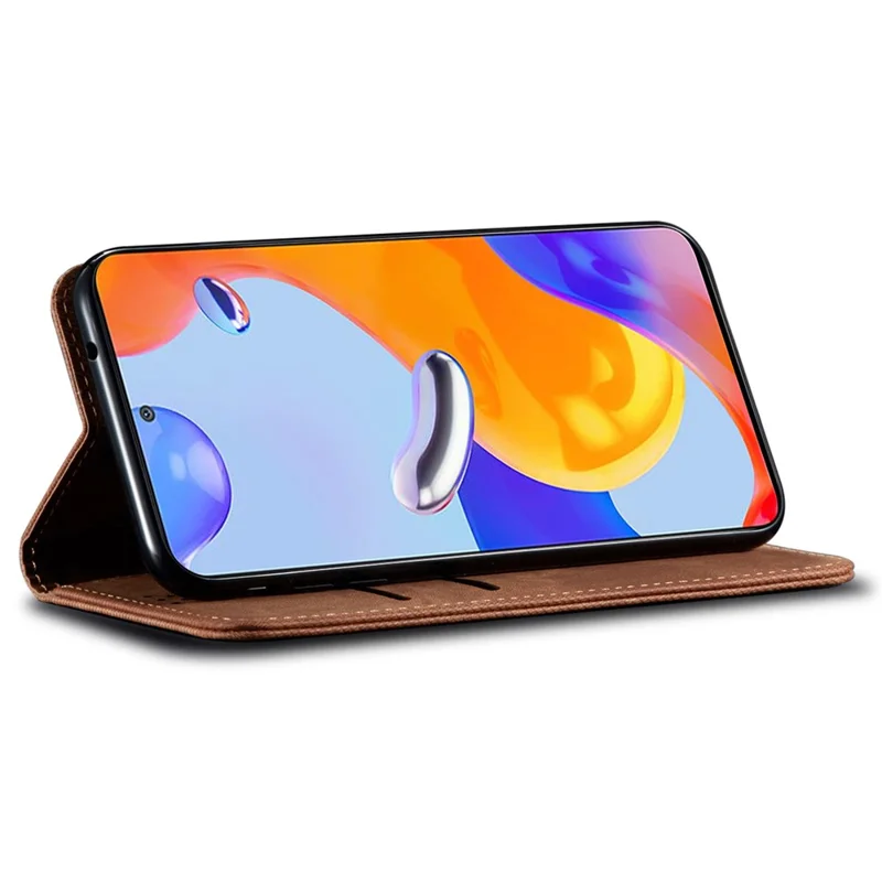 For Xiaomi Redmi 13C 4G / Poco C65 4G Cell Phone Case Wallet PU Leather Anti-fall Shell - Coffee