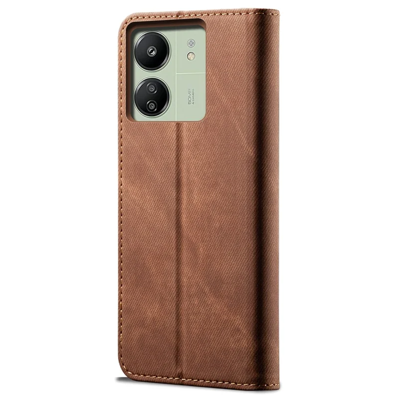 For Xiaomi Redmi 13C 4G / Poco C65 4G Cell Phone Case Wallet PU Leather Anti-fall Shell - Coffee