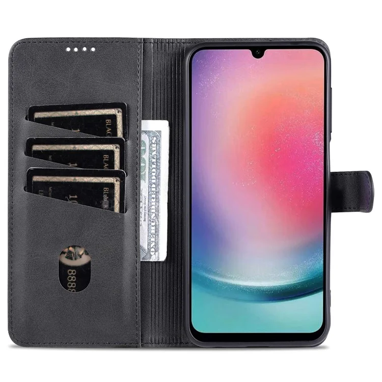 AZNS Pour Samsung Galaxy A05s 4G Étui de téléphone portable en cuir PU Housse portefeuille - Noir