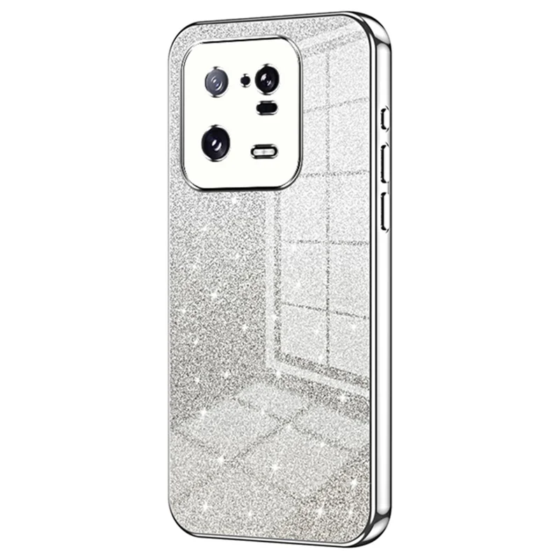 Für Xiaomi 13 Pro 5G Elektroplattierte Schale Präzise Ausschnitte TPU Handy-Hülle - Silber