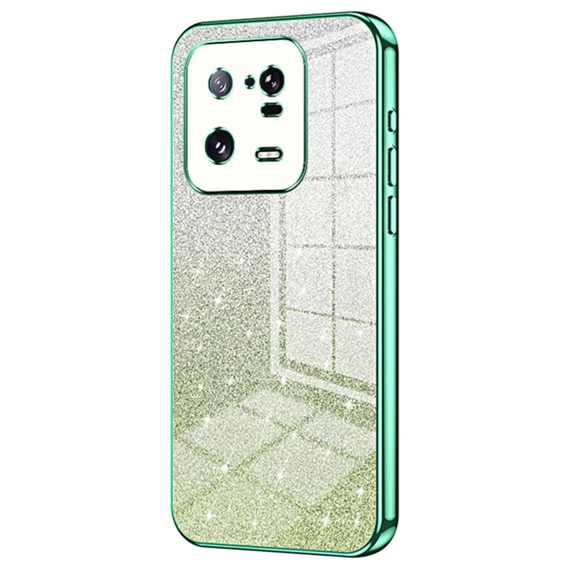 Für Xiaomi 13 Pro 5G Elektroplattierung Schale Präziser Ausschnitt TPU Handyhülle - Grün