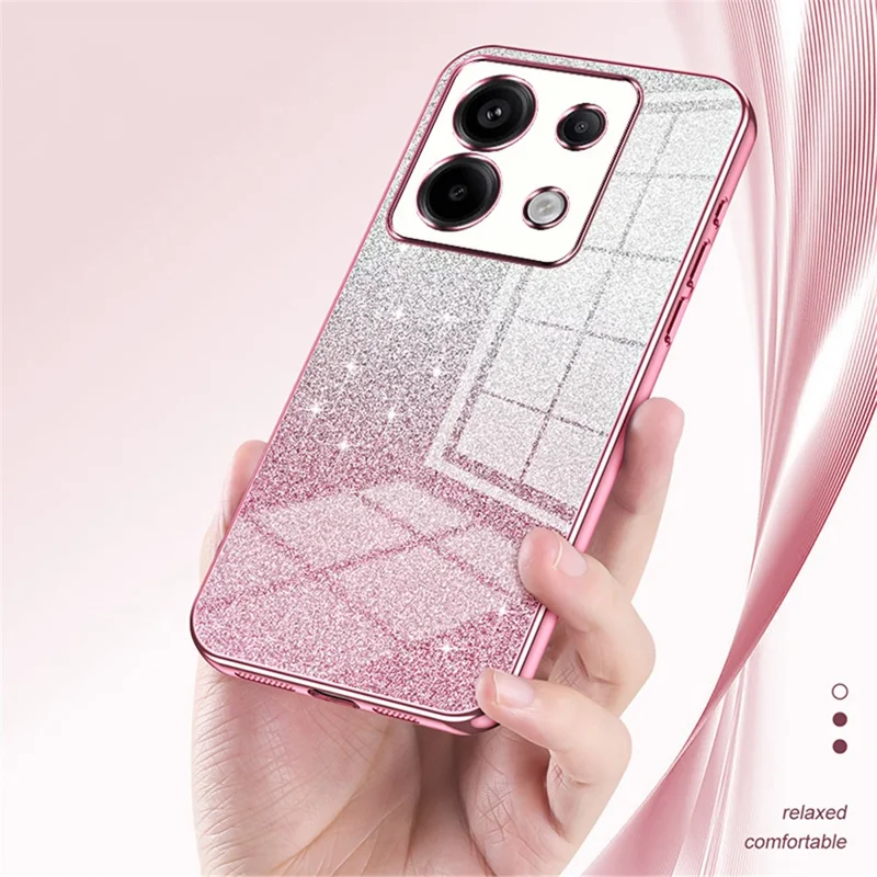 Für Xiaomi Redmi Note 13 Pro 5G / Poco X6 5G Glitzerhülle präzise ausgeschnittene TPU-Handyhülle - Silber