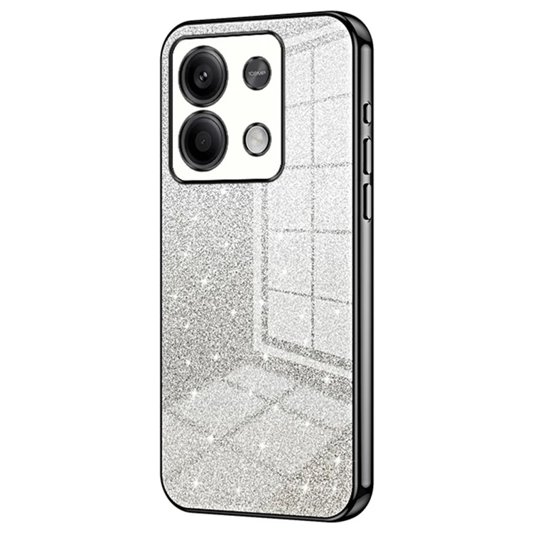 For Xiaomi Redmi Note 13 5G Glitter Design TPU Cover Precise Cutout Cell Phone Case - Black