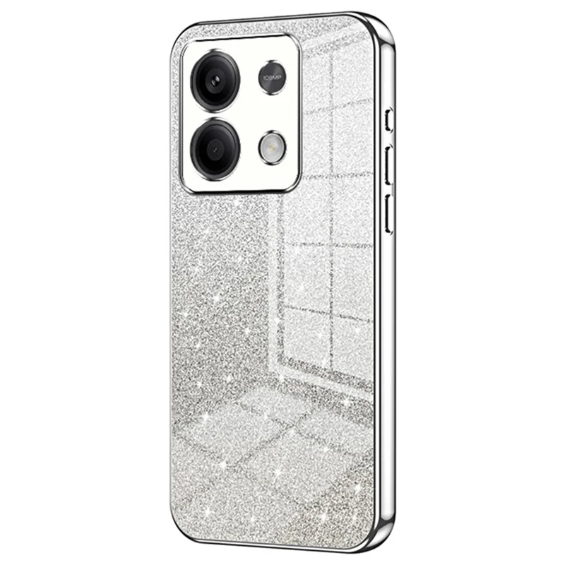 For Xiaomi Redmi Note 13 5G Glitter Design TPU Cover Precise Cutout Cell Phone Case - Silver