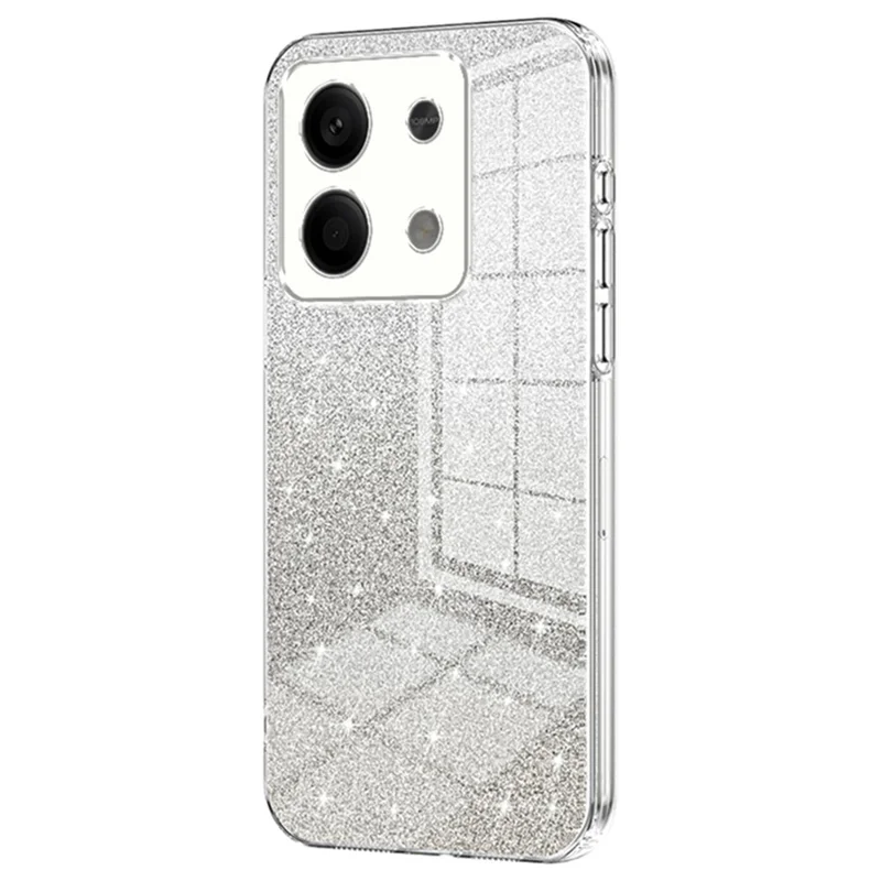 For Xiaomi Redmi Note 13 5G Glitter Design TPU Cover Precise Cutout Cell Phone Case - Transparent