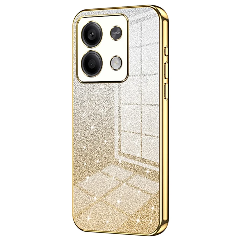 For Xiaomi Redmi Note 13 5G Glitter Design TPU Cover Precise Cutout Cell Phone Case - Gold